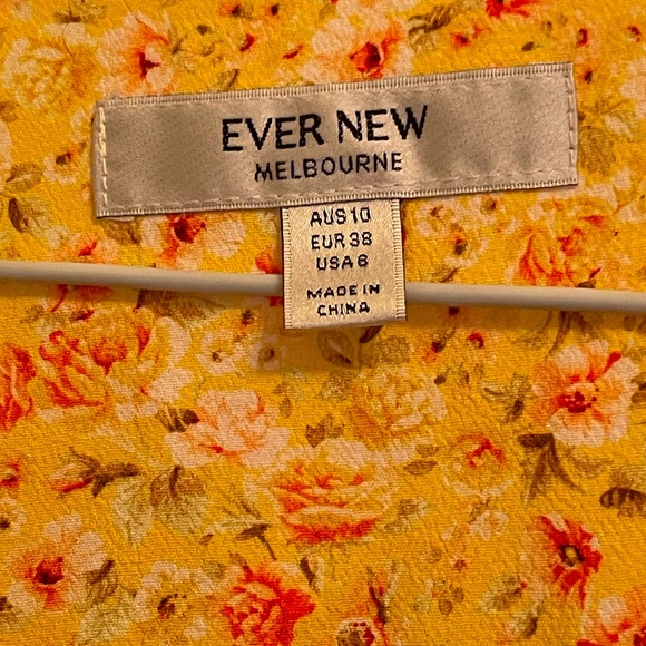 Evernew Dress, Australian brand, yellow floral, size 6 - Picture 2 of 8